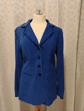 Amanda Smith Royal Blue Tailored Button Blazer 8